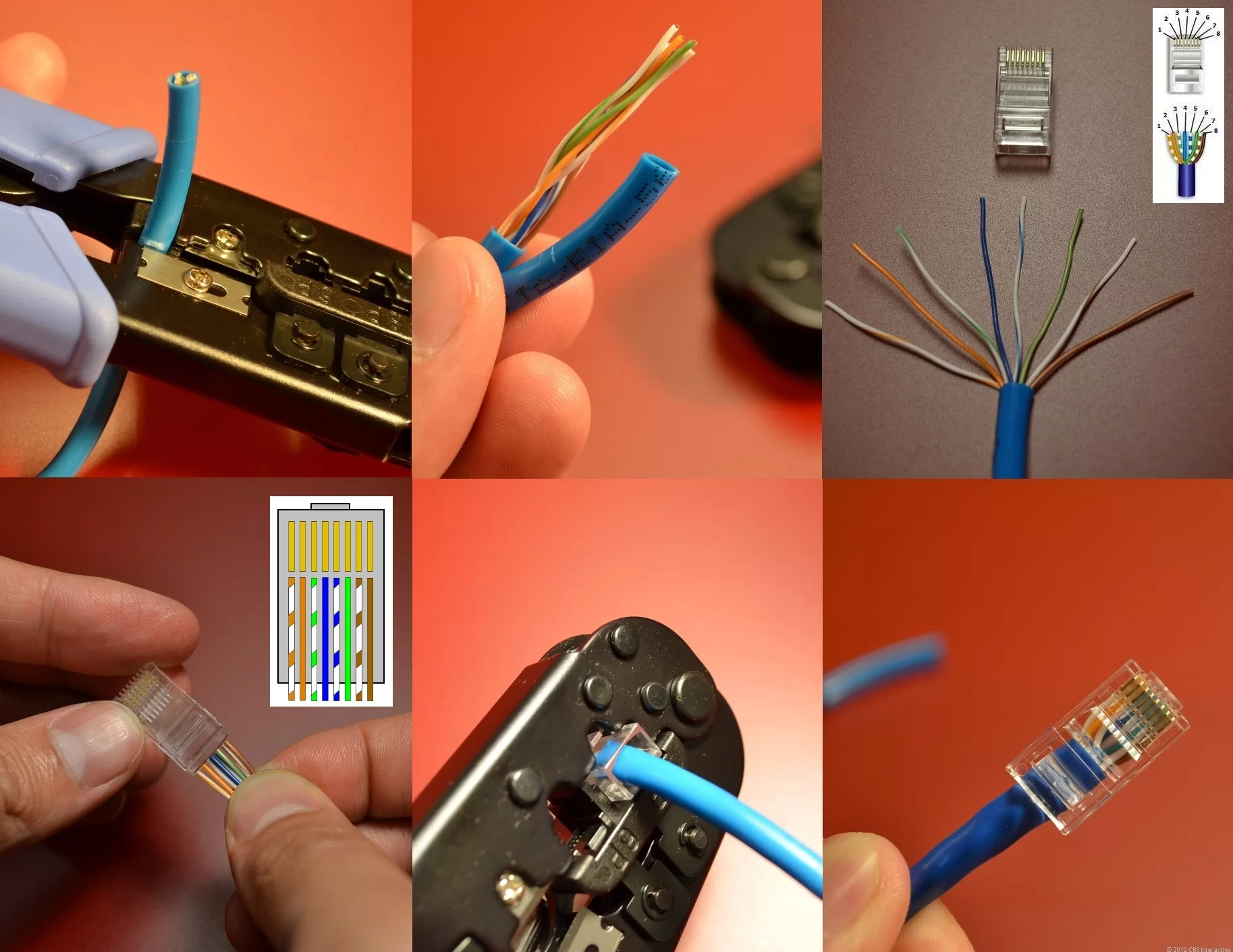 RJ45 Jack Cable Colors and Connection